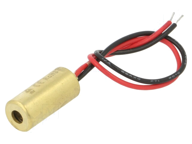 Module: laser; 0,4mW; rood; punt; 650nm; 3÷12VDC; 5÷25mA Module: laser; 0,4mW; rood; punt; 650nm; 3÷12VDC; 5÷25mA